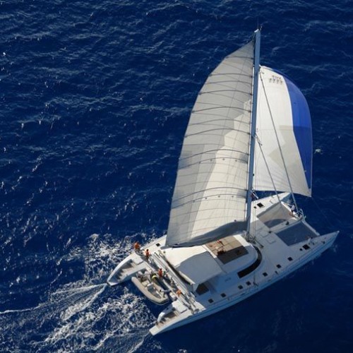 Lonestar Catamaran Sailing Indian Ocean